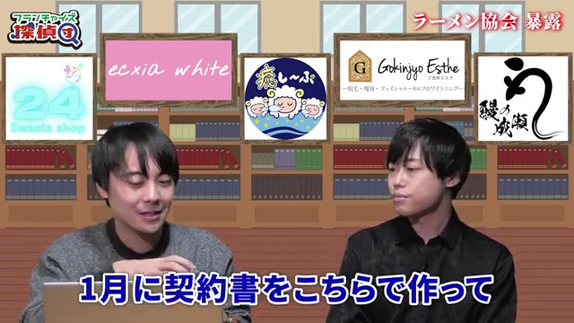 契約書を提示し確認を依頼する場面