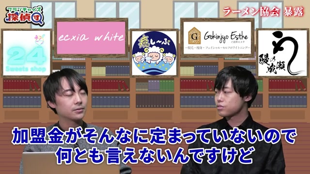 加盟金100万円×50件×50%の試算を説明する場面