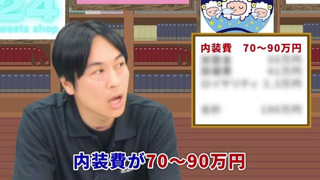 内装費用78万円台の内訳を説明するシーン