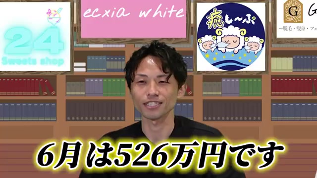 6月売上526万円が発表される瞬間のスクリーンショット