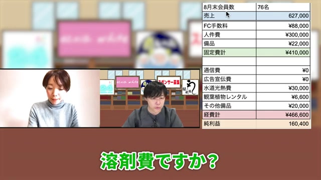 会員数が73名から76名に増加した対比画面