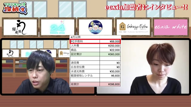 FC手数料88,000円について説明する場面
